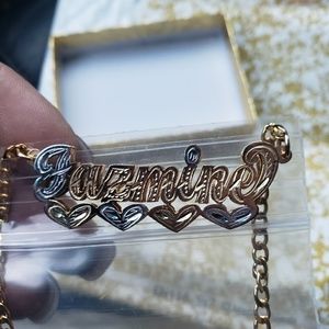 Personalized gold necklace